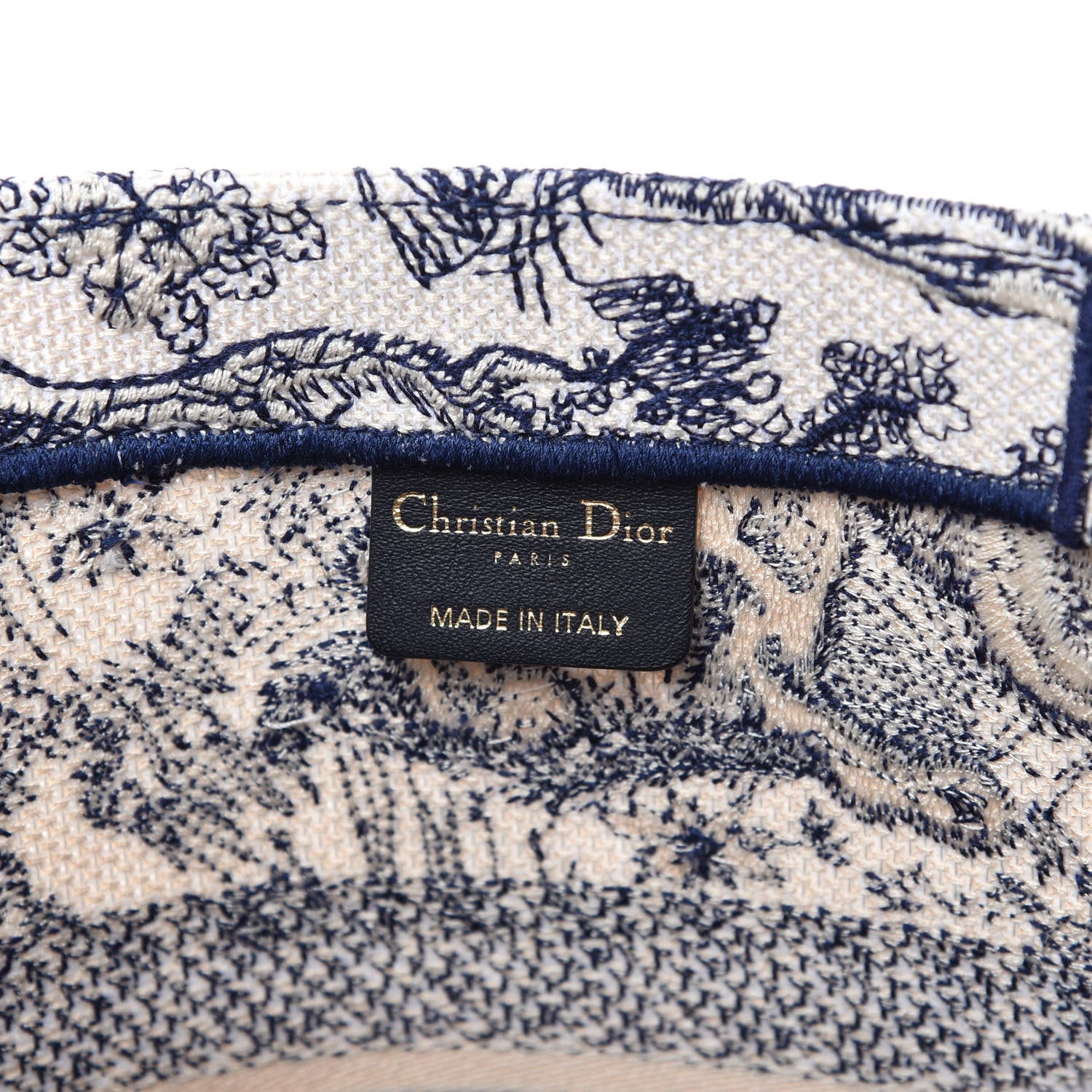 Christian Dior Canvas Embroidered Medium Dioriviera Toile De Jouy Book Tote Blue 8 of 11