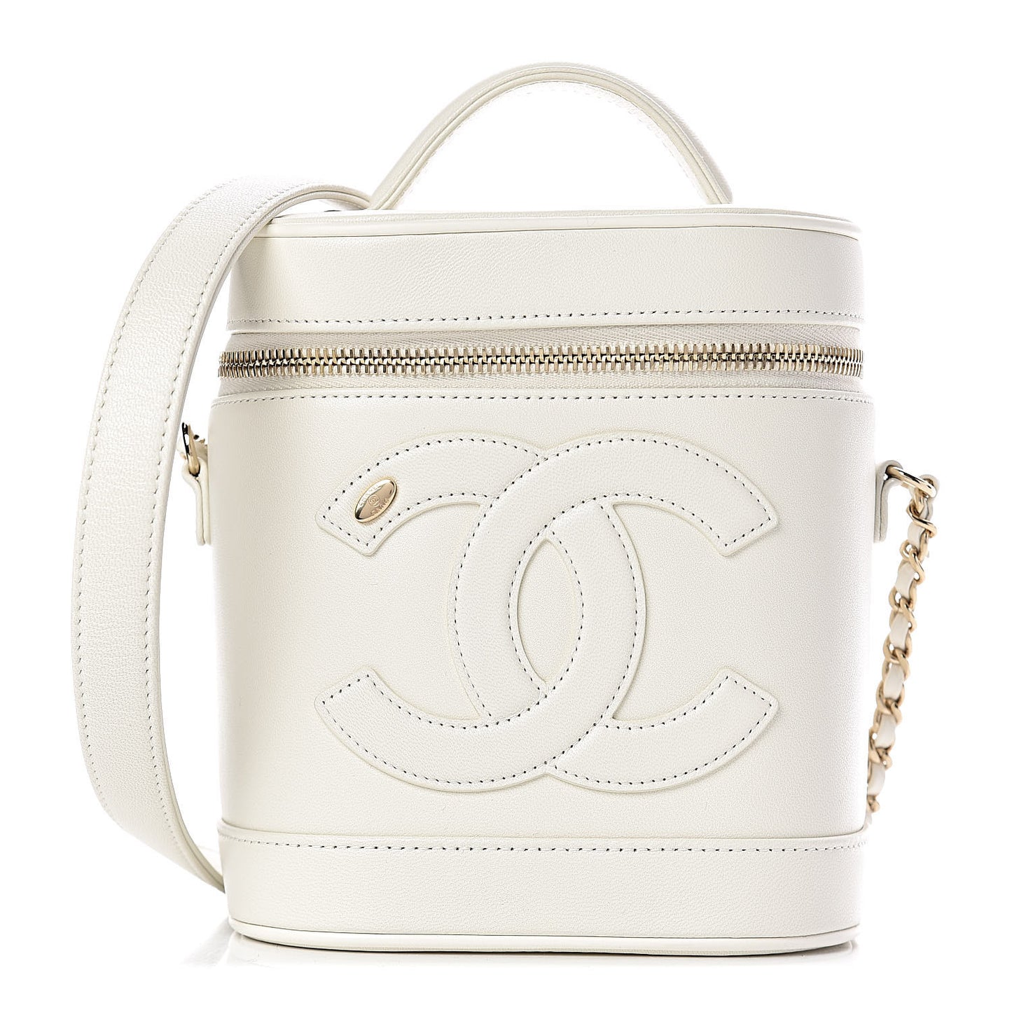 Lambskin Timeless Vanity Cosmetic Case White