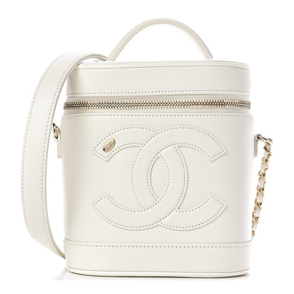 Chanel Lambskin Timeless Vanity Cosmetic Case White 1 of 10