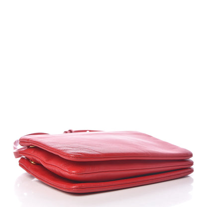 Celine Lambskin Small Trio Crossbody Bag Red 4 of 15