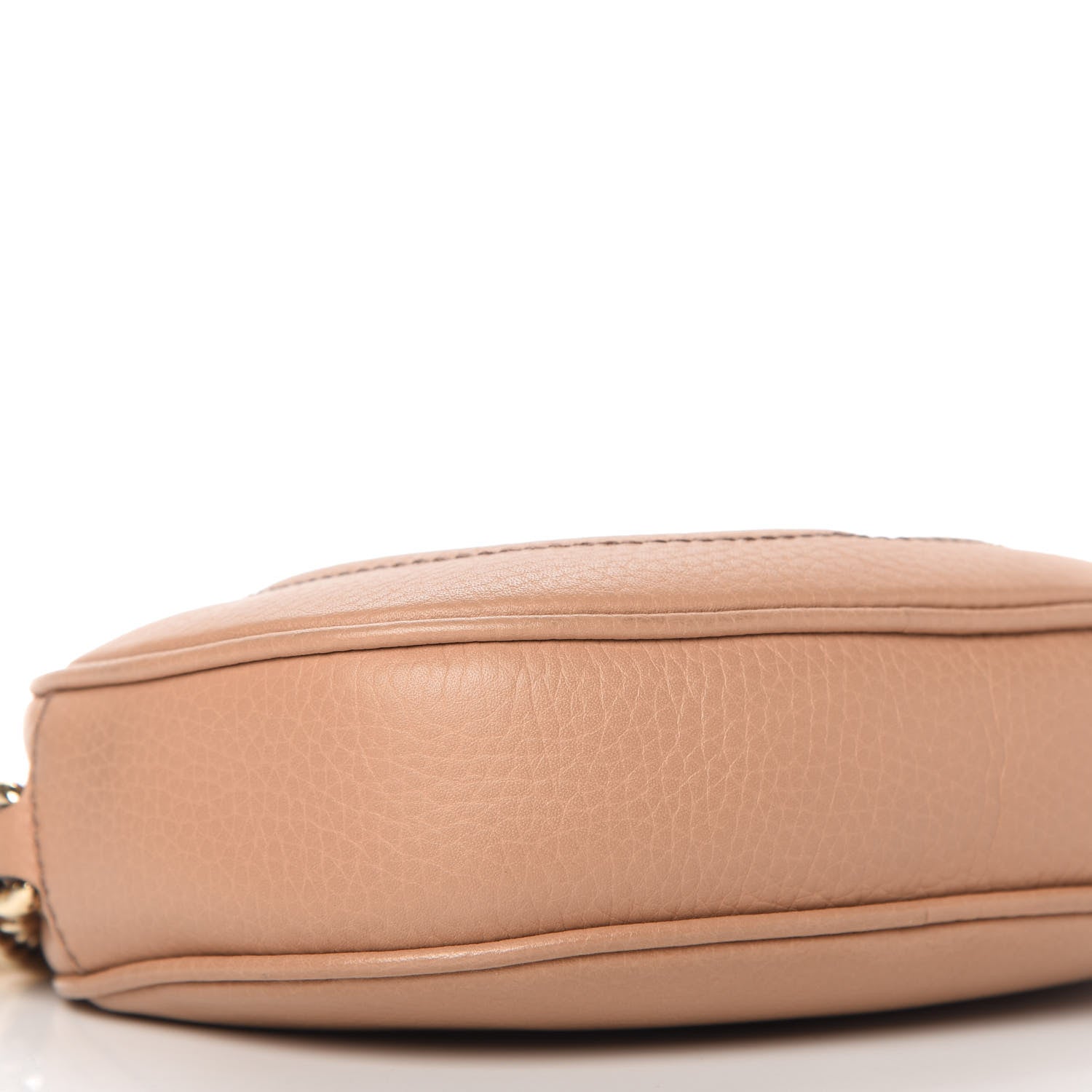 Gucci Pebbled Calfskin Mini Soho Chain Bag Camelia 8 of 12