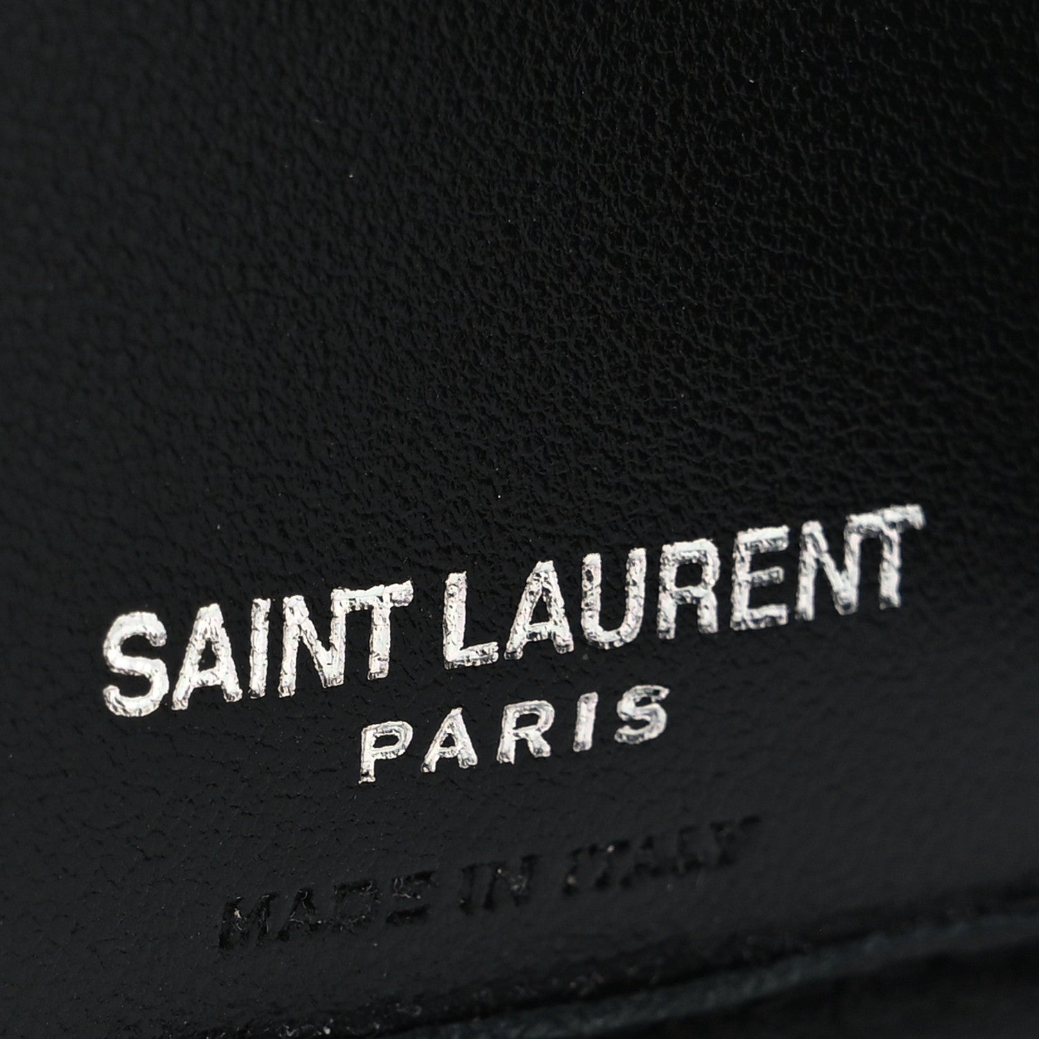 Saint Laurent Lambskin Y Quilted Monogram Compact Loulou Wallet Black 6 of 7