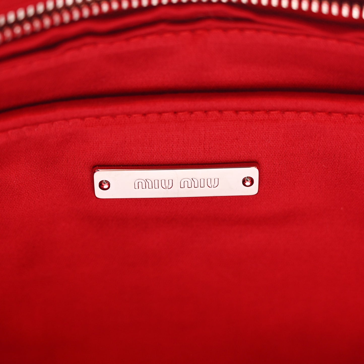 Eco Shearling Pouch Rosso
