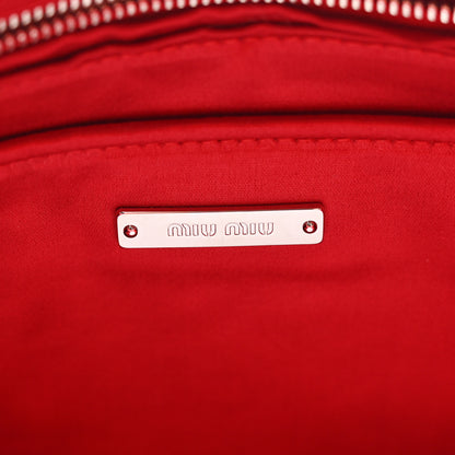 Miu Miu Eco Shearling Pouch Rosso 6 of 7