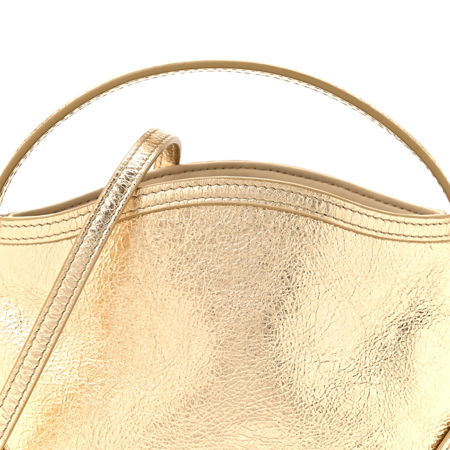 Givenchy Metallic Tumbled Calfskin Nano Voyou Bag Golden Sand