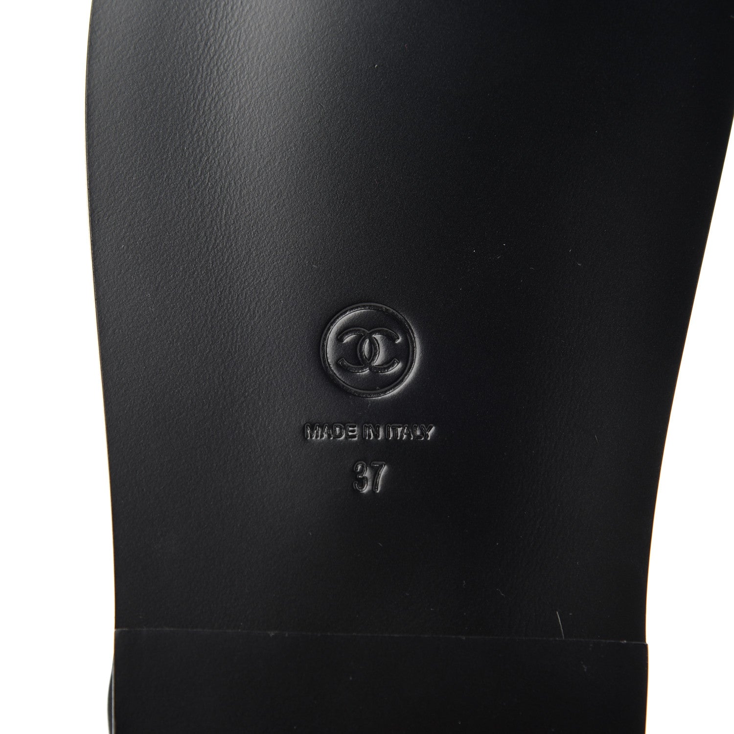 Chanel Lambskin Velcro Dad Sandals 37 Black 6 of 9