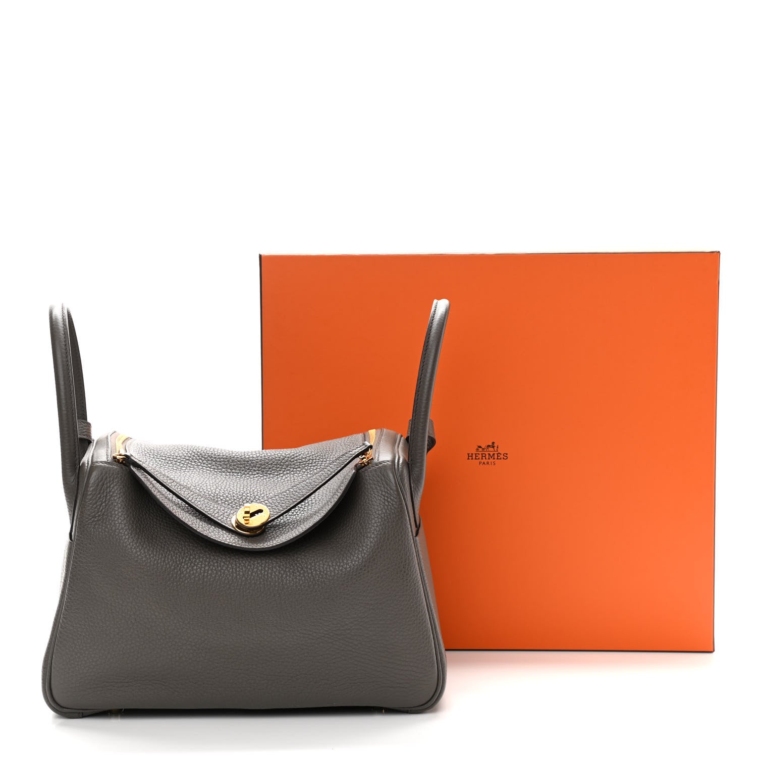 Hermes Taurillon Clemence Lindy 30 Etain 11 of 11