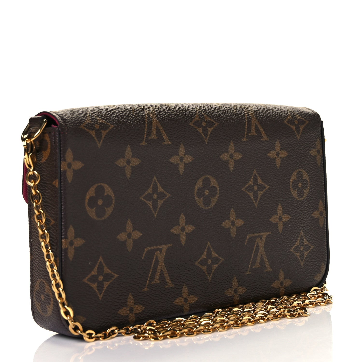 Louis Vuitton Monogram Pochette Felicie Chain Wallet Fuchsia 3 of 9