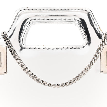 Salvatore Ferragamo Metallic Brushed Calfskin Micro Wanda Top Handle Bag Argento 8 of 12