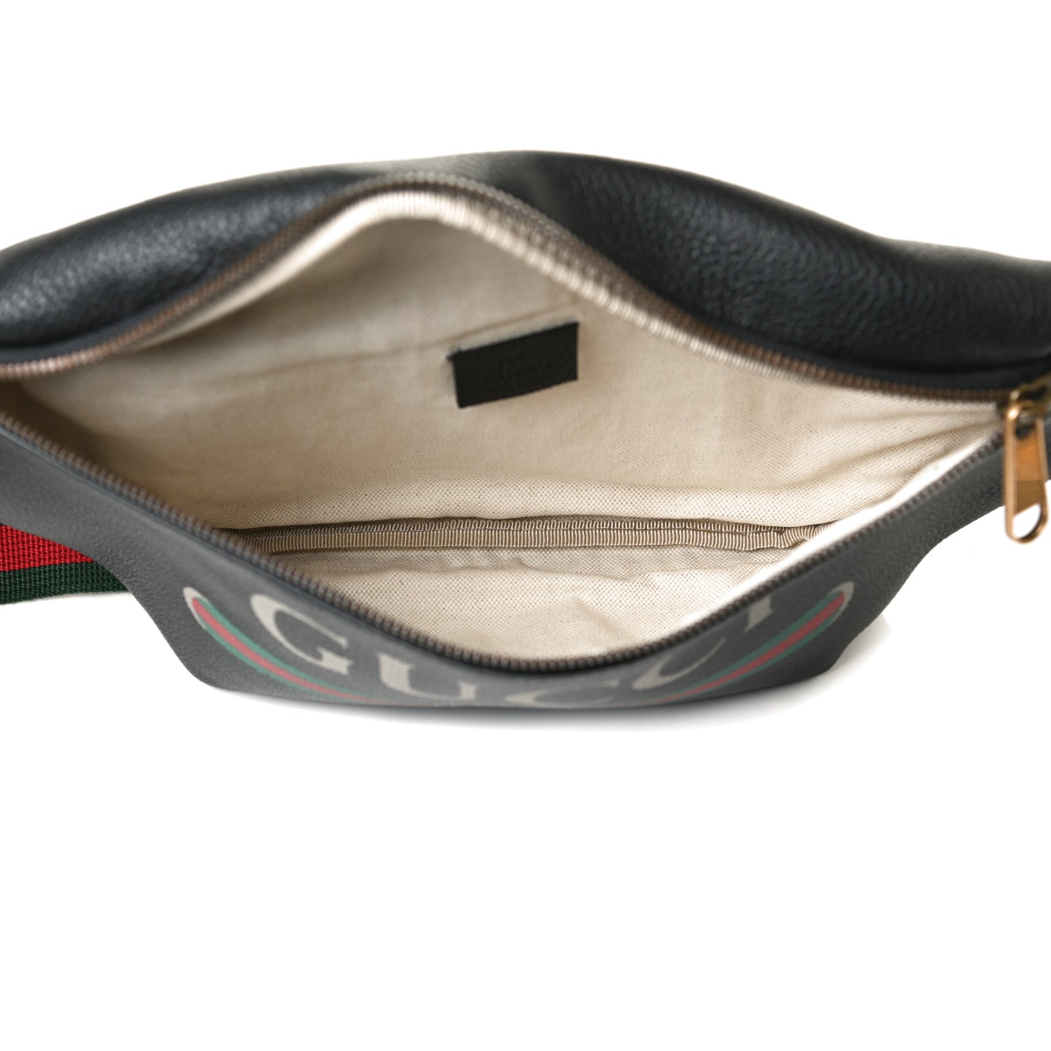 Gucci Grained Calfskin Logo Belt Bag Black 5 of 14