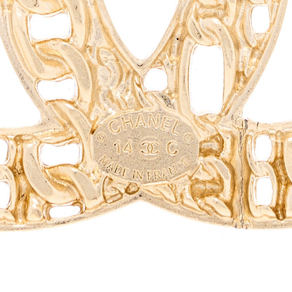Chanel Metal Chains CC Brooch Pin Gold 4 of 4
