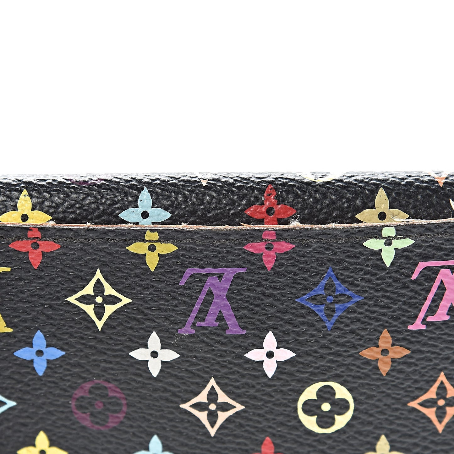 Monogram Multicolor Business Card Holder Black