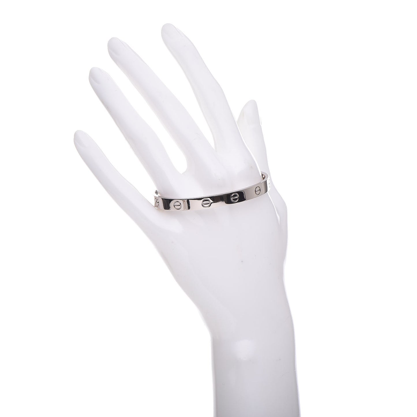 18K White Gold LOVE Bracelet 17