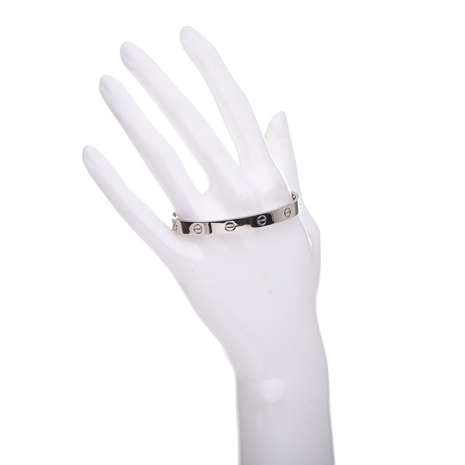 Cartier 18K White Gold LOVE Bracelet 17 2 of 7