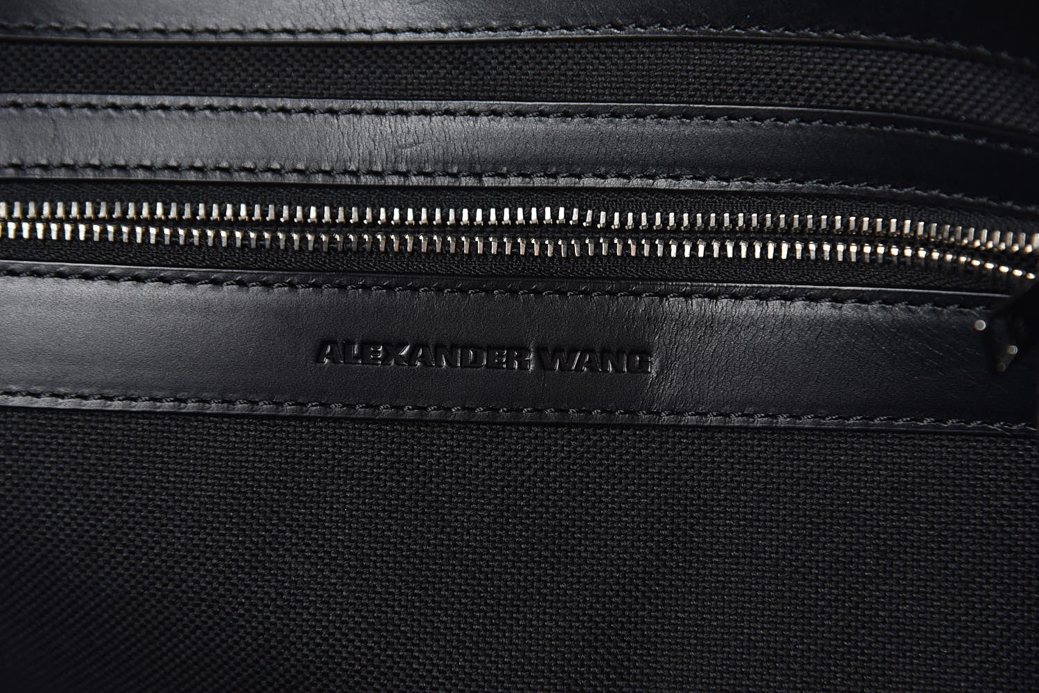 Alexander Wang Canvas Calfskin Paneled Tote Grey Black 6 of 10