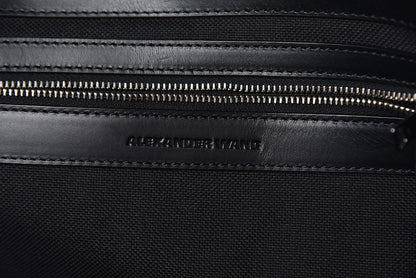 Alexander Wang Canvas Calfskin Paneled Tote Grey Black 6 of 10