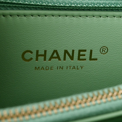 Chanel Caviar Quilted Small Coco Chain Handle Flap Light Green 6 of 12