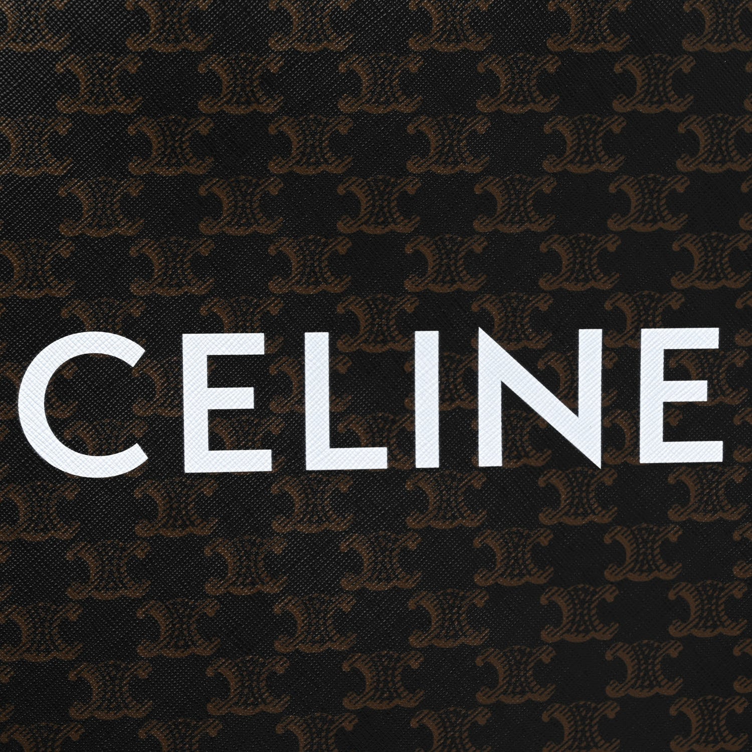 Celine Triomphe Canvas Calfskin Small Vertical Cabas Tan 5 of 10