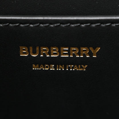 Burberry Derby Calfskin House Check Mackford Crossbody Bag Black 6 of 10