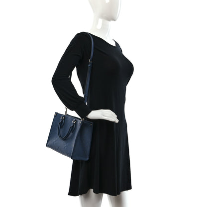 Louis Vuitton Metallic Empreinte Monogram Giant Onthego PM Navy Nacre 2 of 9