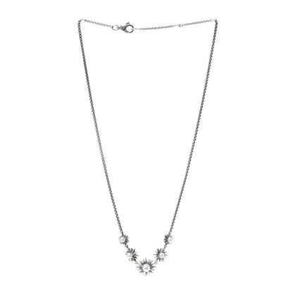David Yurman Sterling Silver Pearl Starburst Necklace 3 of 4