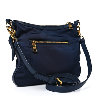 Prada Tessuto Nylon Saffiano Small Crossbody Bag Navy 3 of 10