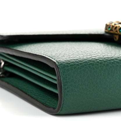 Gucci Calfskin Mini Dionysus Chain Wallet Emerald 9 of 10