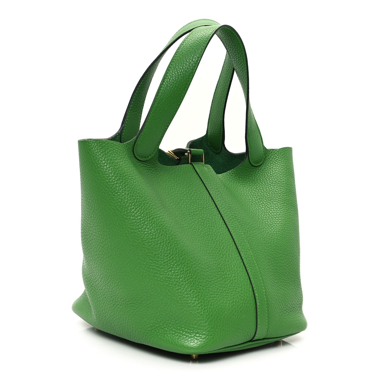 Hermes Taurillon Clemence Picotin Lock 22 MM Vert Yucca 3 of 10