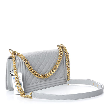 Chanel Caviar Quilted Medium Boy Flap Grey 3 of 10