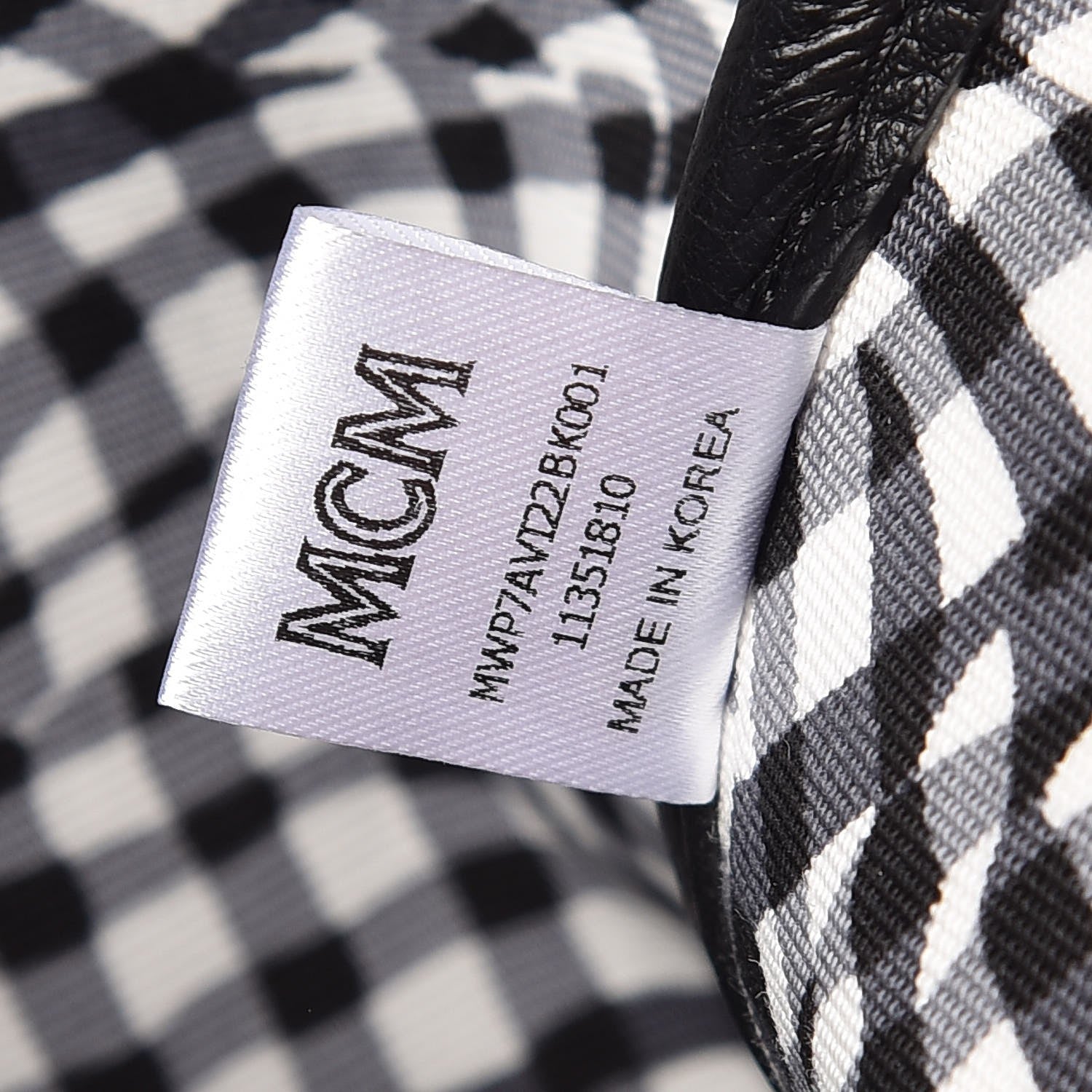 MCM Visetos Liz Shopper Tote Pouch Black 7 of 7