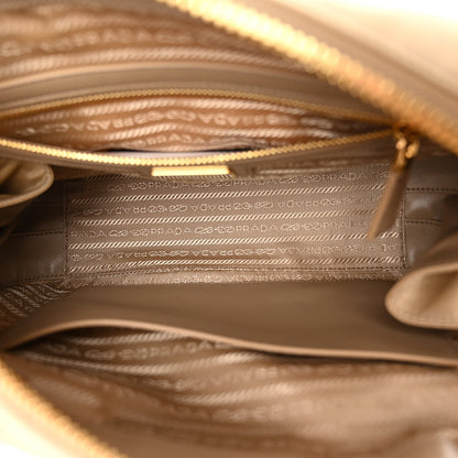 Prada Re-Nylon Saffiano Medium Re-Edition 1978 Two Handle Bag Camel Wave 5 of 9