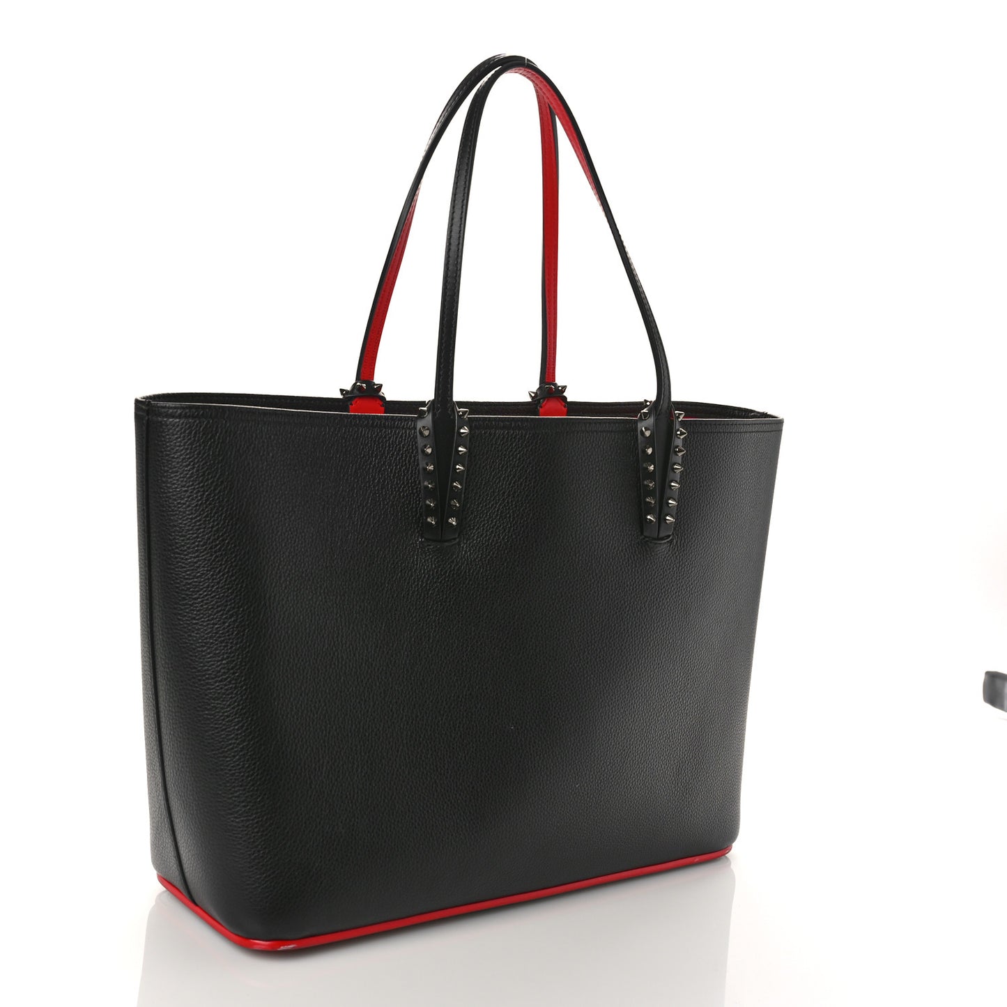 Calfskin Spikes East West Cabata Tote Black