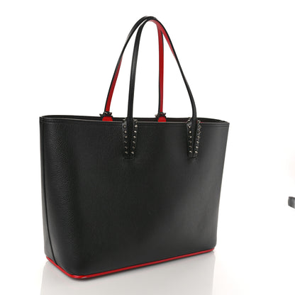Christian Louboutin Calfskin Spikes East West Cabata Tote Black 4 of 9