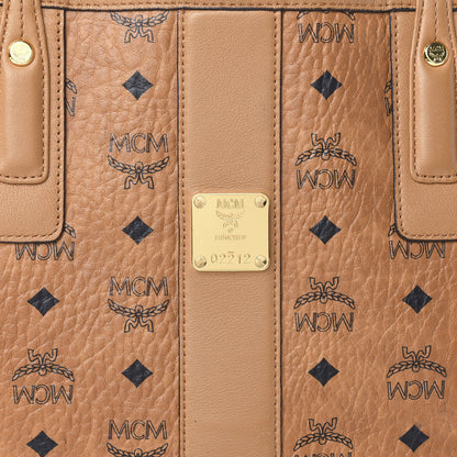 MCM Visetos Medium Liz Reversible Shopper Tote Cognac 13 of 14