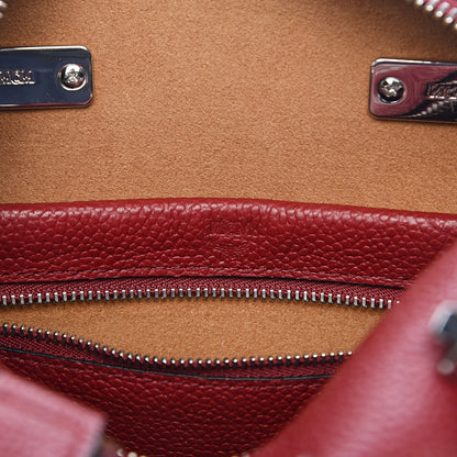 MCM Grained Calfskin Small Ella Boston Burgundy 6 of 14