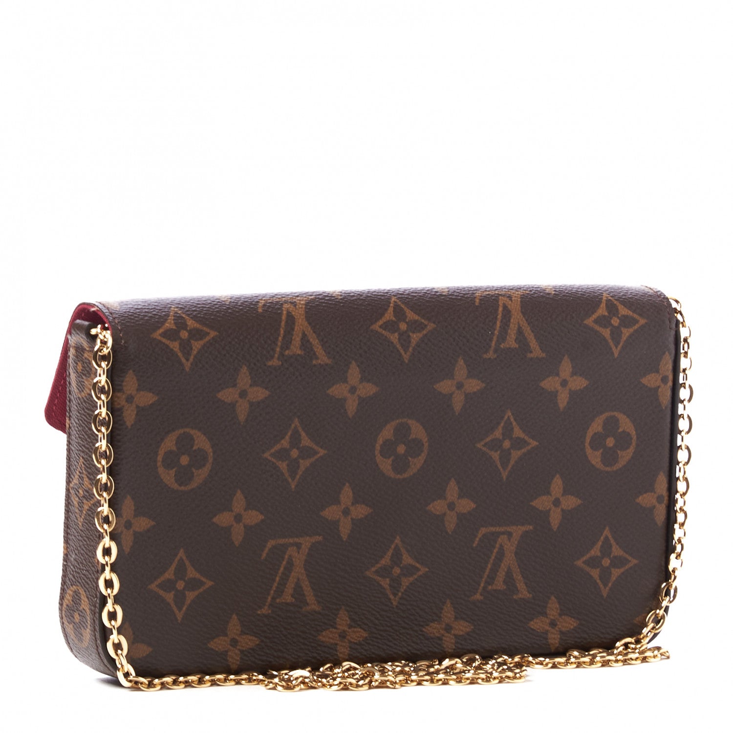 Louis Vuitton Monogram Pochette Felicie Chain Wallet Fuchsia 3 of 9