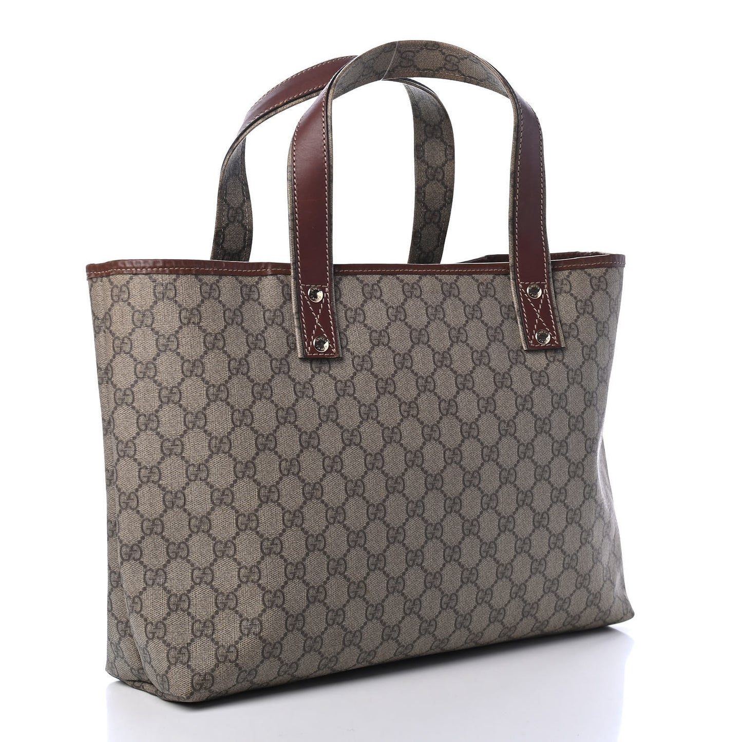GG Plus Monogram Medium Signature Web Loop Tote Brown