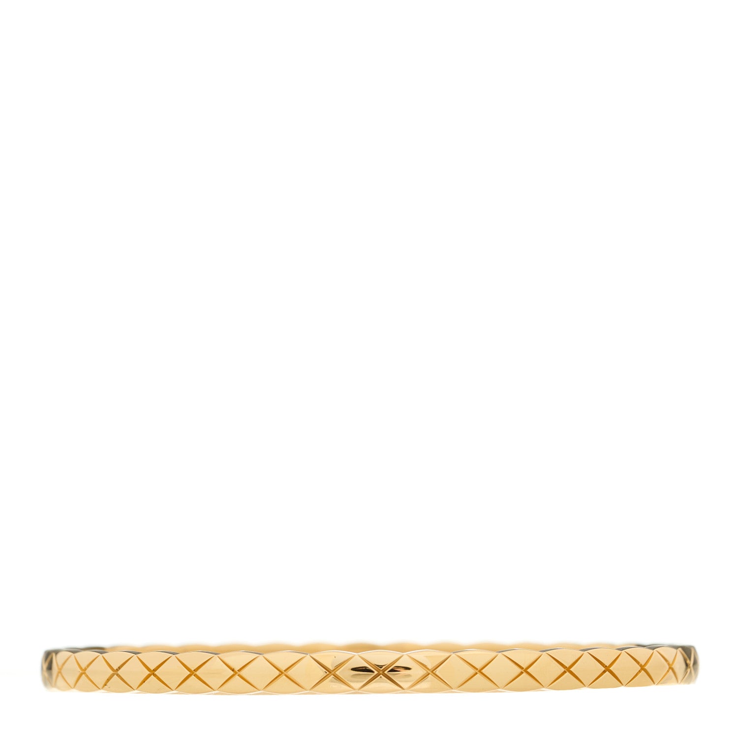 Chanel 18K Yellow Gold Mini Coco Crush Bangle Bracelet S 1 of 4