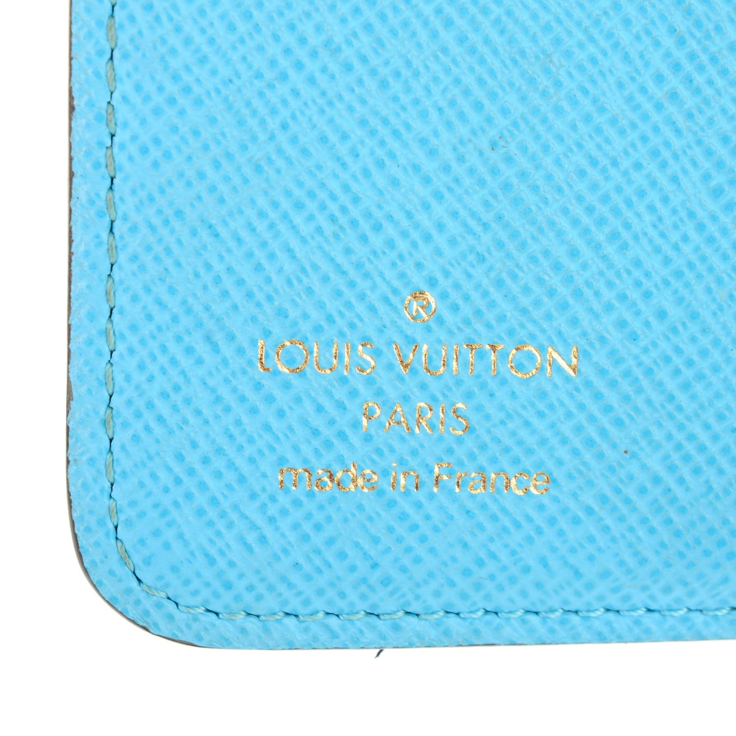 Monogram Groom Compact Zip Wallet Blue