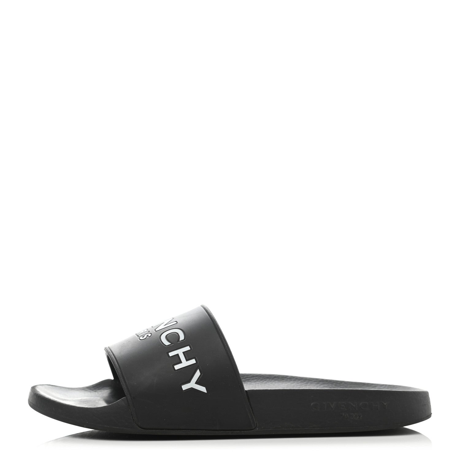 Givenchy Rubber Logo Pool Slide Sandals 38 Black 1 of 9
