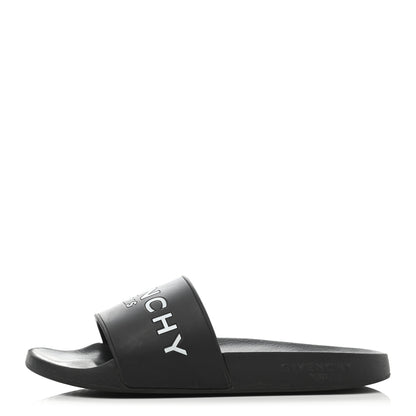 Givenchy Rubber Logo Pool Slide Sandals 38 Black 1 of 9