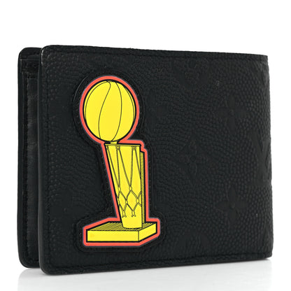 Louis Vuitton X NBA Grained Calfskin Monogram Multiple Wallet Black 3 of 7