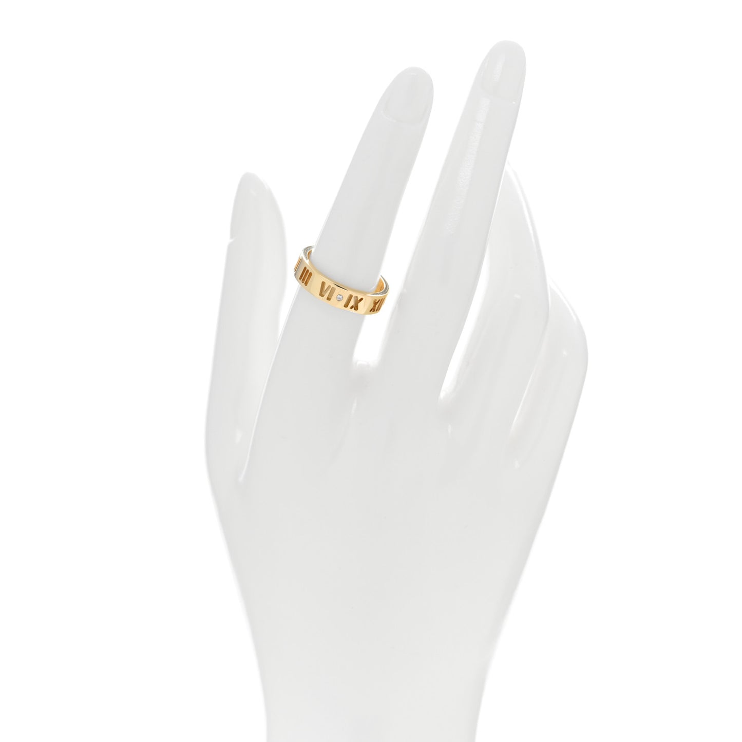 18K Yellow Gold Diamond Wide Atlas Pierced Ring 55 7.25