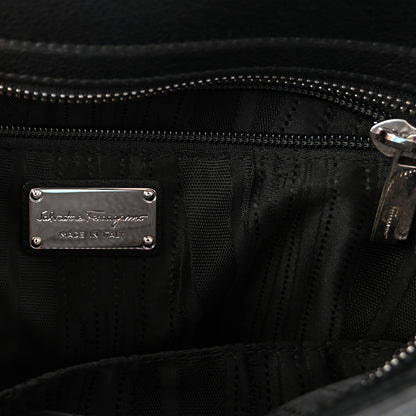Salvatore Ferragamo Grained Calfskin Sofia Satchel Black 6 of 9