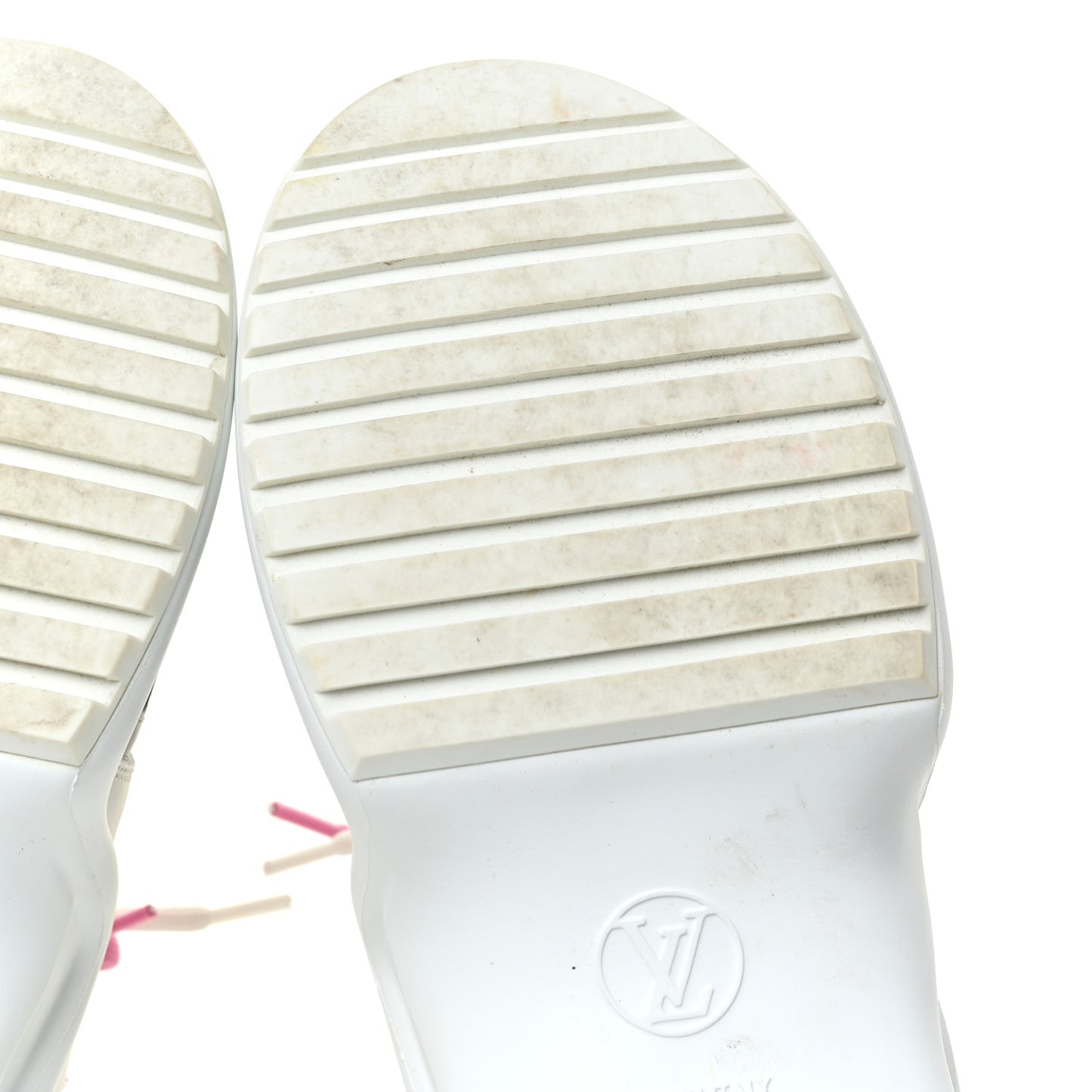 Calfskin Technical Nylon LV Archlight Sneakers 40 White Pink Yellow