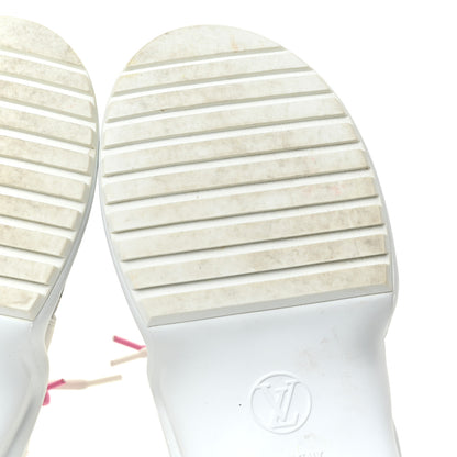 Louis Vuitton Calfskin Technical Nylon LV Archlight Sneakers 40 White Pink Yellow 8 of 17