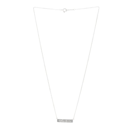 Tiffany Sterling Silver Notes Bar Pendant Necklace 3 of 5