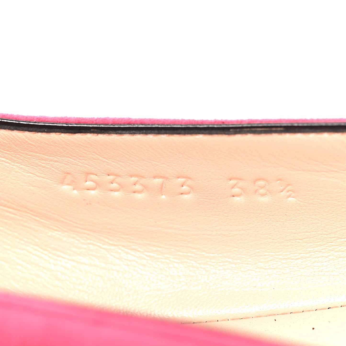 Kid Scamosciato GG Marmont Fringe Flats 38.5 Hot Pink