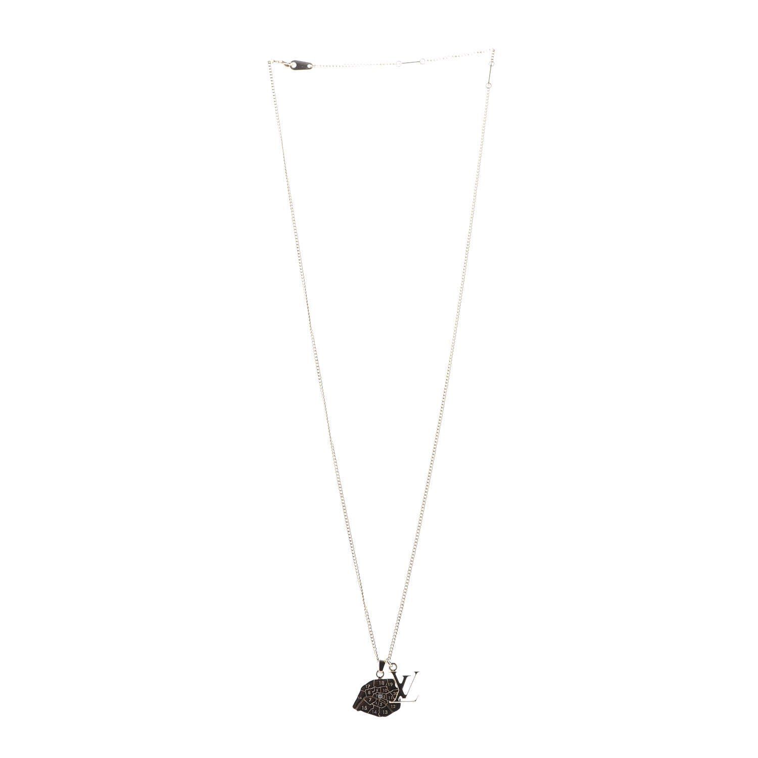 Louis Vuitton Paris Pendant Necklace Gold 2 of 7