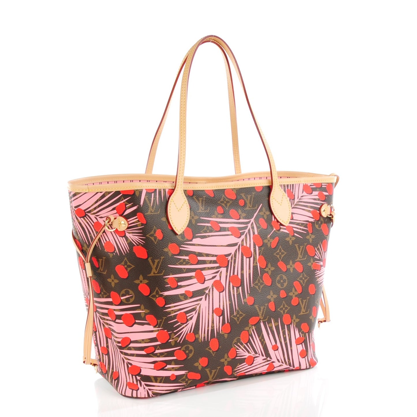 Monogram Jungle Dots Neo Neverfull MM Sugar Pink Poppy
